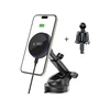 TECH-PROTECT MM15W-V4 MAGNETINIS MAGSAFE PRIEKINIO PANELIO IR VENTILIACIJOS AUTOMOBILIO LAIKIKLIS BELAIDIS ĮKROVIKLIS 15W Juodas