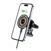 Belaidis automobilinis telefono įkroviklis 15W MagSafe Tech-Protect mm15W-V5 juodos spalvos