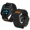 Juoda apyrankė Apple Watch 6 / 7 / 8 / 9 / 10 / SE / Ultra 1 / 2 ( 44 / 45 / 46 / 49 mm) „Tech-Protect Nylon Slip”