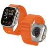 Oranžinė apyrankė Apple Watch 6 / 7 / 8 / 9 / 10 / SE / Ultra 1 / 2 ( 44 / 45 / 46 / 49 mm) „Tech-Protect Nylon Slip”