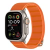 Oranžinė apyrankė Apple Watch 6 / 7 / 8 / 9 / 10 / SE / Ultra 1 / 2 ( 44 / 45 / 46 / 49 mm) „Tech-Protect Nylon Slip”
