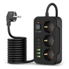 Tech-Protect PC3X6 Power Strip 3 Sockets 240V + 3xUSB-A + 3xUSB-C 200cm – Juodas