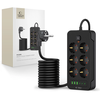 Tech-Protect PC6X6 maitinimo juosta 6 lizdai 240V + 3xUSB-A + 3xUSB-C 200cm - juodas