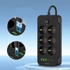 Tech-Protect PC6X6 Power Strip 6 Sockets 240V + 3xUSB-A + 3xUSB-C 200cm – Juodas