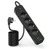 Tech-Protect PCL4X3 Power Strip 4 Sockets 240V + 2xUSB-A + 1xUSB-C 200 cm – Juodas