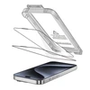 „Tech-Protect Quick Set+“ 2 grūdinto stiklo pakuotė, skirta „iPhone 15 Pro“ - juodas