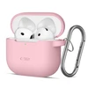 Apple AirPods 4 Tech-Protect silikoninis Hook dėklas jūsų ausinėms rožinės spalvos