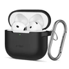 Apple AirPods 4 Tech-Protect silikoninis Hook dėklas jūsų ausinėms juodos spalvos