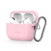 Dėklas Apple AirPods Pro 1 / 2 Tech-Protect silikoninis su karabinu Dusty pink