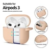 Apple AirPods 3 Tech-Protect silikoninis Caffe Latte dėklas ausinėms kreminės spalvos