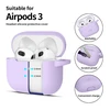 Apple AirPods 3 Tech-Protect silikoninis dėklas ausinėms levandų spalvos