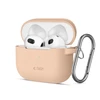 Apple AirPods 3 Tech-Protect silikoninis Caffe Latte dėklas ausinėms kreminės spalvos