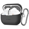 Samsung Galaxy Buds 3 / 3 Pro Tech-Protect silikoninis Hook dėklas ausinėms juodos spalvos