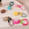 Dėklas Apple AirPods Pro 1/2 Tech-Protect silikoninis Rope Cafe Latte kreminis