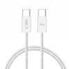 Kabelis 3A PD60W 1m USB-C – USB-C Tech-Protect Ultraboost baltos spalvos