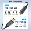 Tech-Protect UltraBoost DisplayPort / HDMI 2.0 Cable 4K 60Hz 2m - Juodas