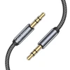 Kabelis Audio AUX 1,5m minijack 3,5mm – minijack 3,5mm Tech-Protect Ultraboost juodos spalvos