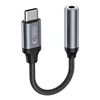 Adapteris ausinėms USB-C – minijack 3,5mm Tech-Protect Ultraboost juodos spalvos