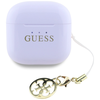 TWS ausinės Guess Glossy Effect Printed Classic Logo & Charm lavender