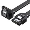 SATA UGREEN US217 kampinis kabelis 0.5m - Juodas