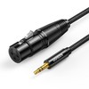 UGREEN AV182 XLR moteriškas - 3.5 vyrų lizdas - 2 m (juodas)