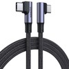 UGREEN US335 Kampinis USB-C kabelis 5A 100W 1m - Juodas