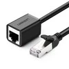 UGREEN Cat 6 FTP Ethernet RJ45 prailginimo lizdai vyrams ir moterims su ekranuojančiais 2 m juodais