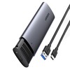 Ugreen Išorinis korpusas SSD M.2 NGFF SATA 3.0 5Gbps (USB-C lizdas), pilkas