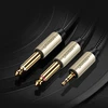 UGREEN AV126 3.5mm - 2x TRS 6.35mm laidas 1m pilkas