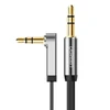 Ugreen flat angled kabelis AUX audio kabelis 3.5 mm mini jack 0.5 m juodos spalvos (AV119 10596)