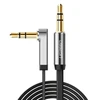 Ugreen flat angled kabelis AUX audio kabelis 3.5 mm mini jack 0.5 m juodos spalvos (AV119 10596)
