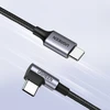 UGREEN US255 USB-C į USB-C alkūninis kabelis, 3A, 60W, 0.5 m (juodas)