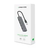 4-in-1 adapteris UGREEN USB Hub prie 4x USB 3.0 + USB-C (pilka)