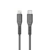 UNIQ MFI Flex kabelis USB-C-Lightning 18W nailono anglies pilkas