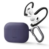 UNIQ dėklas Nexo AirPods Pro 2 gen + EarHooks Silicone (2022/2023) violetinės spalvos
