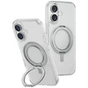 Uniq Swivix 360 besisukantis stovo dėklas, skirtas iPhone 16 – skaidrus