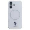 Us Polo Assn US Polo IML Ring MagSafe iPhone 16 - dėklas teleofnui baltos spalvos