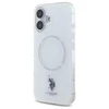 Us Polo Assn US Polo IML Ring MagSafe iPhone 16 - dėklas teleofnui baltos spalvos