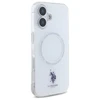 Us Polo Assn US Polo IML Ring MagSafe iPhone 16 - dėklas teleofnui baltos spalvos
