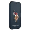 Us Polo Assn US Polo USFLBKP12MPUGFLNV Apple iPhone 12/12 Pro 6,1" dėklas telefonui mėlynos spalvos book Polo Embroidery Collection