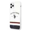 Dėklas Us Polo Assn US Polo USHCN58PCSTRB Apple iPhone 11 Pro baltos spalvos Tricolor Pattern Collection