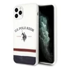 Dėklas Us Polo Assn US Polo USHCN58PCSTRB Apple iPhone 11 Pro baltos spalvos Tricolor Pattern Collection