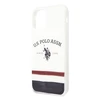 Dėklas Us Polo Assn US Polo USHCN58PCSTRB Apple iPhone 11 Pro baltos spalvos Tricolor Pattern Collection