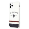 Dėklas „Us Polo Assn US Polo USHCN65 PCSTRB“ „Apple iPhone 11 Pro Max“ baltos spalvos trispalvių raštų kolekcija
