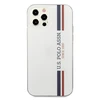 Dėklas „Us Polo Assn“ „US Polo USHCP12LPCUSSWH“ – „Apple iPhone 12 Pro Max 6,7“ baltos spalvos „Tricolor Collection“