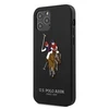 Us Polo Assn US Polo USHCP12LPUGFLBK Apple iPhone 12 Pro Max 6.7" dėklas telefonui juodos spalvos Polo Embroidery Collection