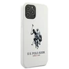 Dėklas „Us Polo Assn US Polo“ USHCP12MSLHRWH „Apple iPhone 12/12 Pro 6,1“ baltos spalvos silikoninė kolekcija