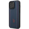 Us Polo Assn US Polo USHCP14LPFAV Apple iPhone 14 Pro 6.1" dėklas telefonui mėlynos spalvos Leather Stitch