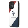 Us Polo Assn US Polo USHCP14LPSO3 Apple iPhone 14 Pro 6.1" dėklas telefonui baltos spalvos Tricolor Embossed