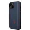 Us Polo Assn US Polo USHCP14MPFAV Apple iPhone 14 Plus 6.7" navy/navy dėklas telefonui mėlynos spalvos Leather Stitch